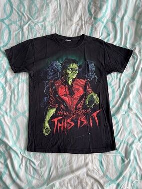 Graphic Black Red 'This Is It' Crewneck T-Shirt